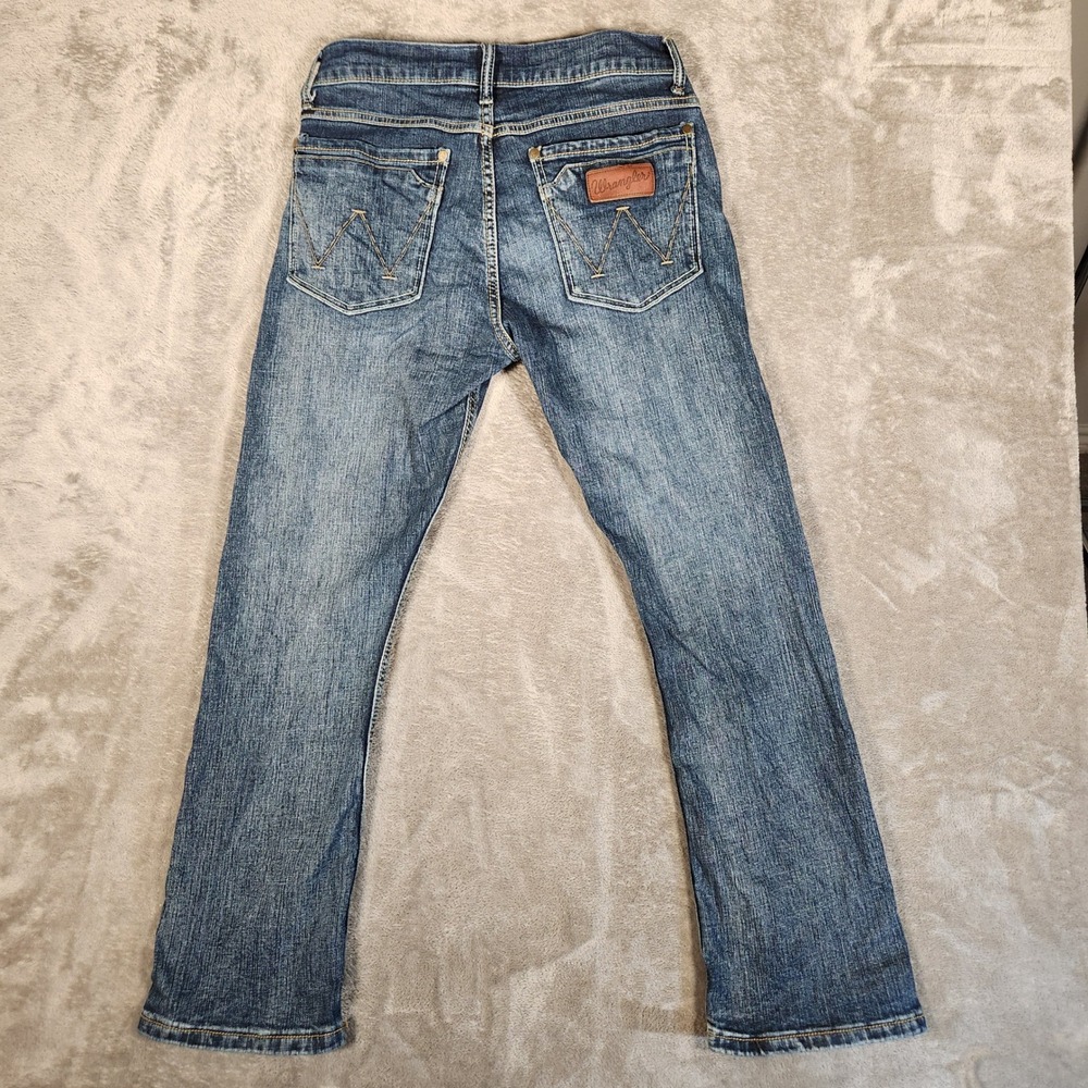 Wrangler Retro Slim Boot Jeans Mens 29x30 Blue Excellent Stretch 10WLT77LY - Picture 10 of 13